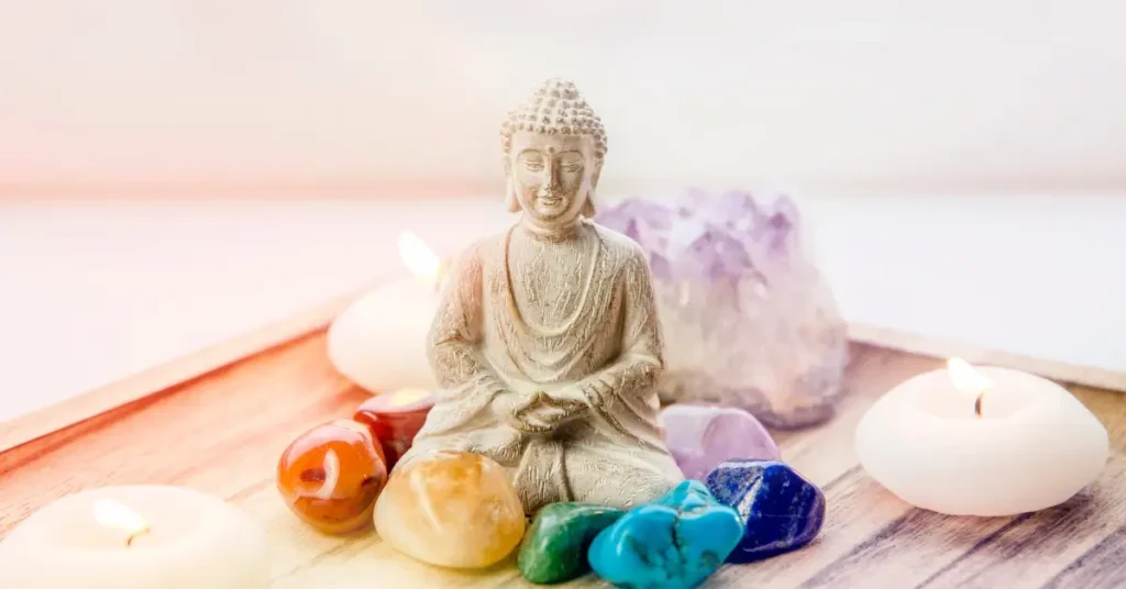 Color Chakra Buddha and Stones 
