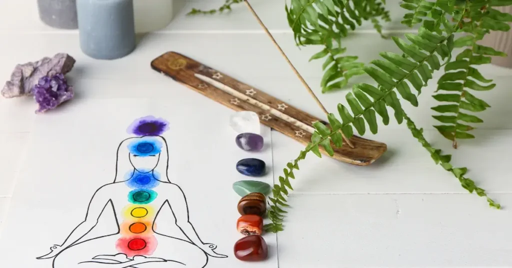 Chakra Meditation Drawing And Stones 